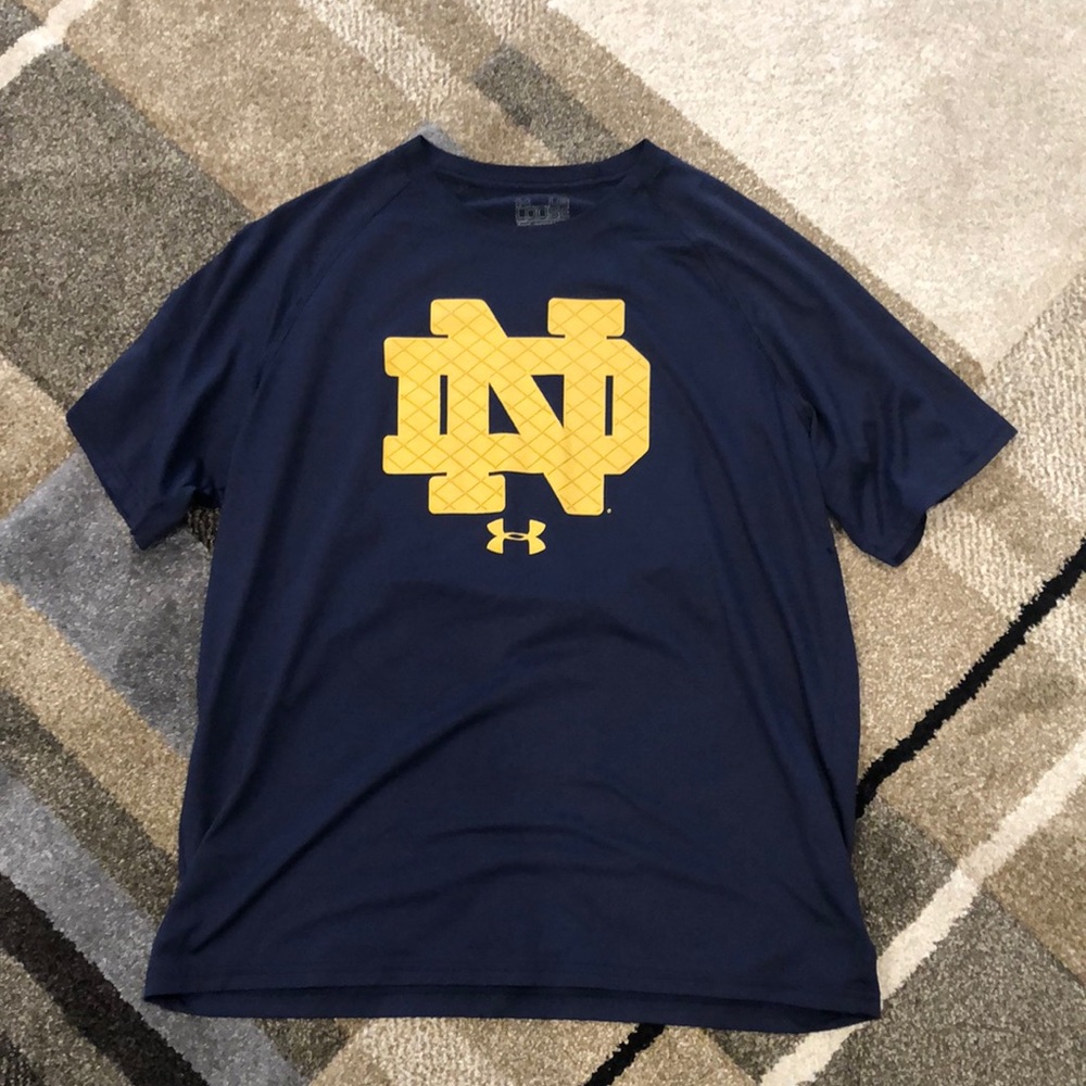 Dri-fit navy UA Notre Dame t-shirt